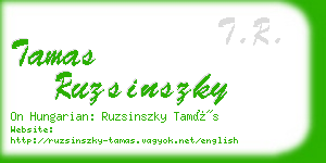 tamas ruzsinszky business card